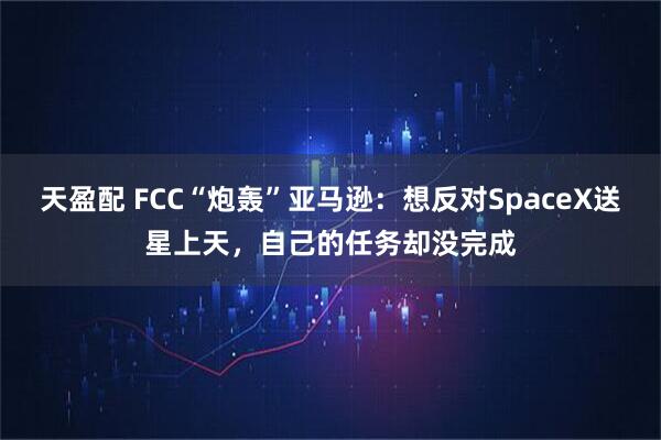 天盈配 FCC“炮轰”亚马逊：想反对SpaceX送星上天，自己的任务却没完成