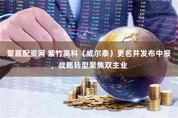 聚赢配资网 紫竹高科（威尔泰）更名并发布中报，战略转型聚焦双主业